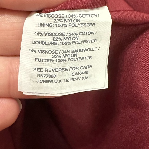 NWT J. Crew Pamela in Leaver Lace Wine Color Midi Dress sz 10 - Picture 9 of 10